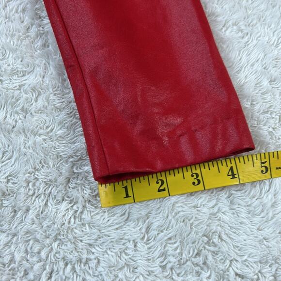 Vintage 80s Oscar and Me faux leather and suede red blazer jacket, size 7 or 8 - Picture 8 of 13